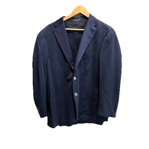 Corneliani Navy Cotton Men's‎ Unstructured 2-Button Sports Blazer Size 52R